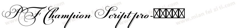 PF Champion Script pro字体转换